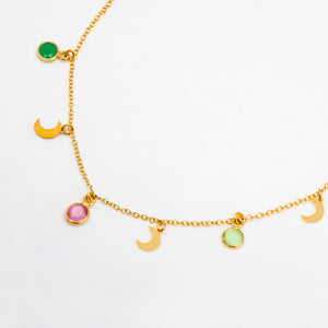 Choker Multicolor y lunas