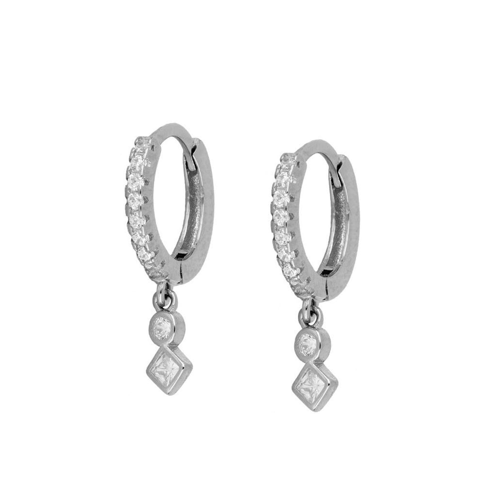 Aro circonita colgante